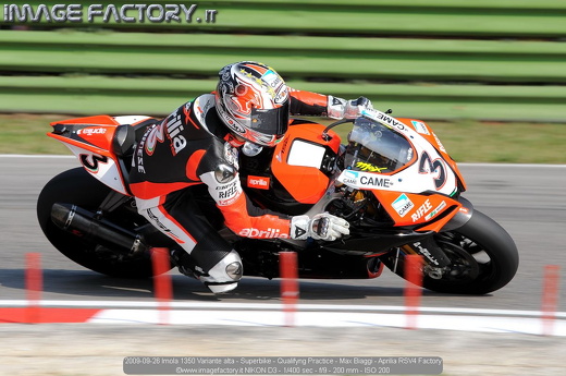 2009-09-26 Imola 1350 Variante alta - Superbike - Qualifyng Practice - Max Biaggi - Aprilia RSV4 Factory